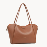 TRÈS GRAND SAC CABAS ÉPAULE IDA DOUBLE 470-86 CAMEL-IN-ORANGE LANCASTER VUE DE FACE