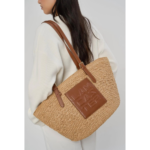 SAC CABAS ÉPAULE LE PANIER 518-080 LANCASTER COGNAC VUE DE FACE